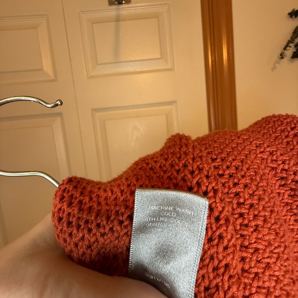 Marled Open-Front Cardigan in Rust - Picture 5 of 9